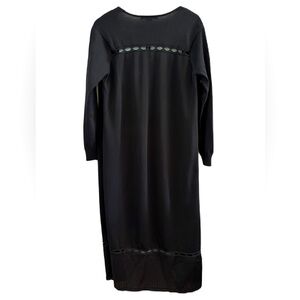 Stella and Jamie Black Viscose/Nylon Blend Duster NWT Size Large